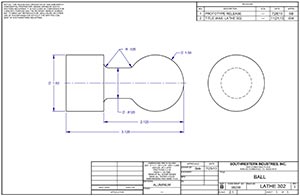 Lathe 302 Ball Drawing