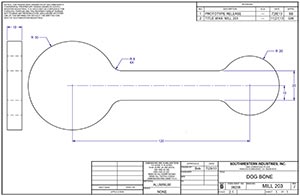 Mill 203 Dog Bone Drawing