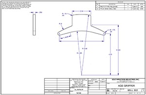 Mill 302 A.G.E. Gripper Drawing